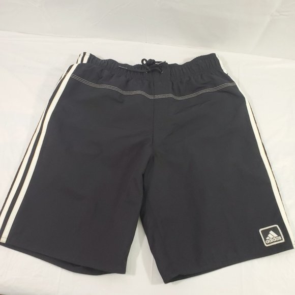 adidas Other - Adidas Men's Small Black w/White Trim Swim Trunks